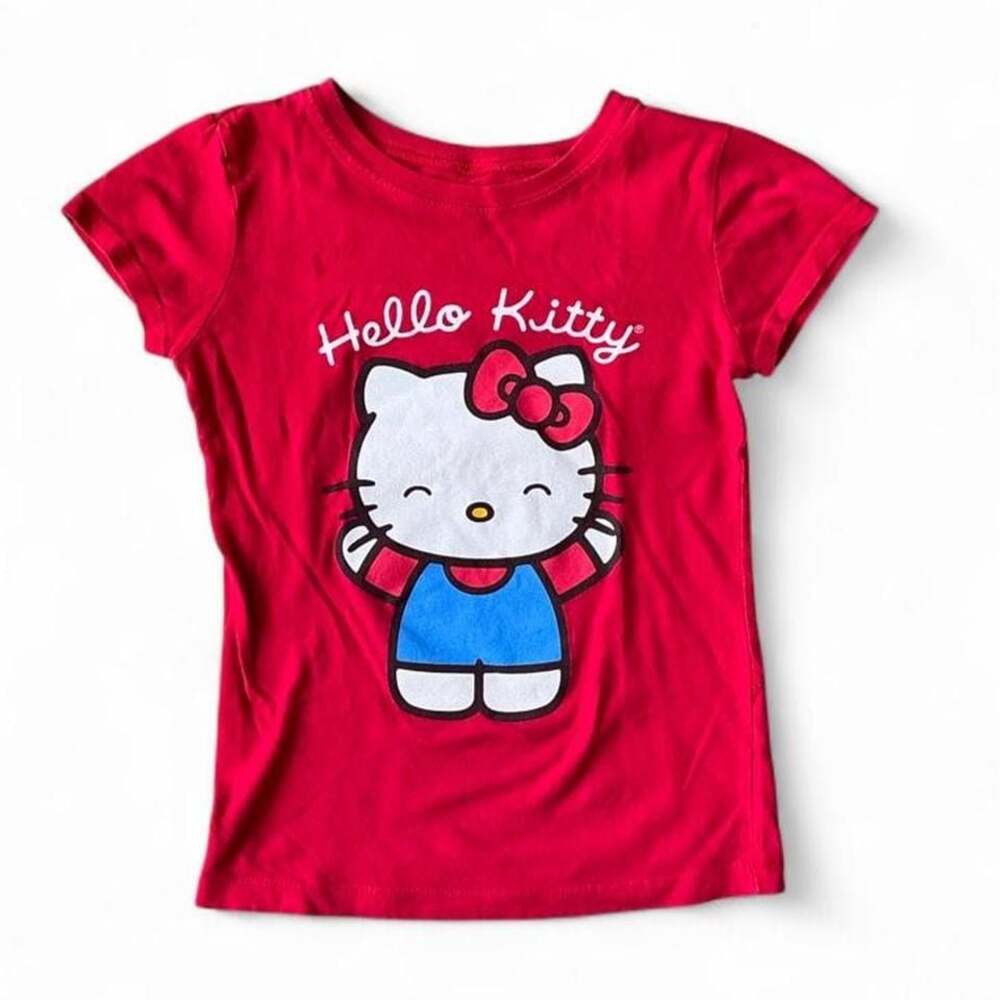 Y2K Hello Kitty Red Baby Tee – Women’s XS/S